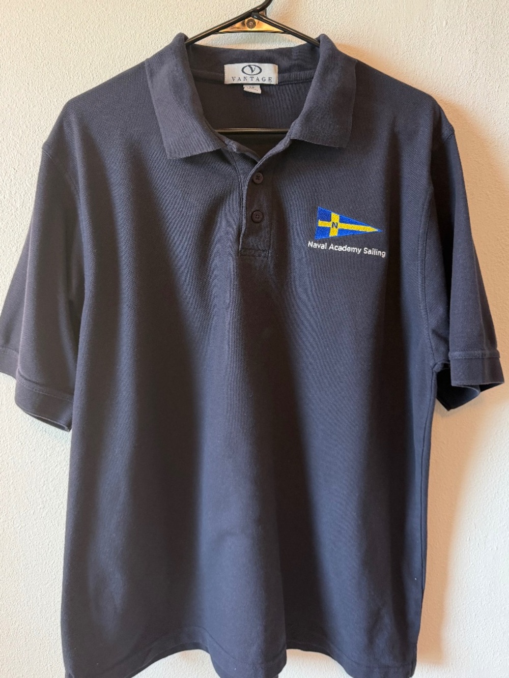 Unites States Naval Academy USNA Sailing Team Polo Navy
